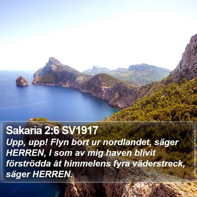 Sakaria 2:6 SV1917 Bible Verse Image