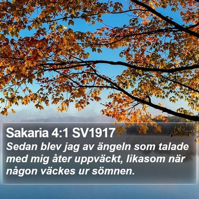 Sakaria 4:1 SV1917 Bible Verse Image