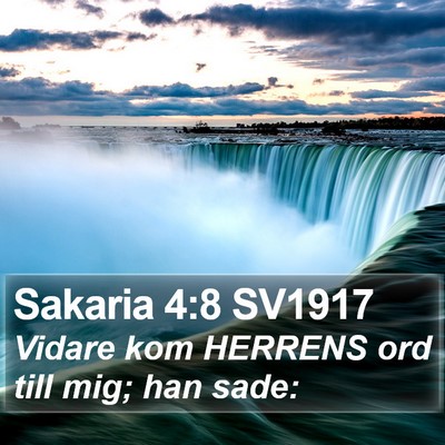 Sakaria 4:8 SV1917 Bible Verse Image