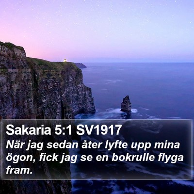 Sakaria 5:1 SV1917 Bible Verse Image