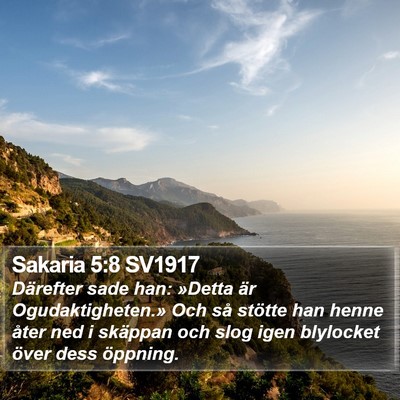 Sakaria 5:8 SV1917 Bible Verse Image