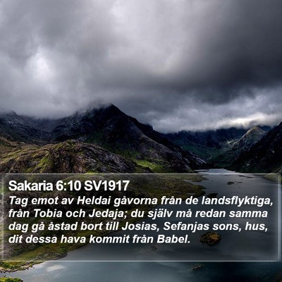 Sakaria 6:10 SV1917 Bible Verse Image