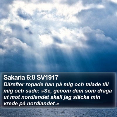 Sakaria 6:8 SV1917 Bible Verse Image
