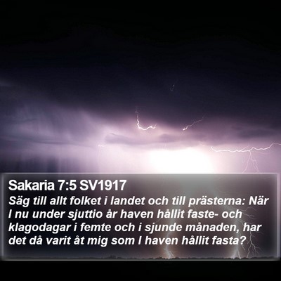 Sakaria 7:5 SV1917 Bible Verse Image