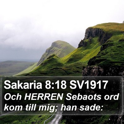 Sakaria 8:18 SV1917 Bible Verse Image