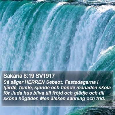 Sakaria 8:19 SV1917 Bible Verse Image