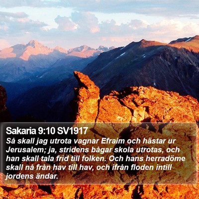 Sakaria 9:10 SV1917 Bible Verse Image