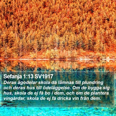 Sefanja 1:13 SV1917 Bible Verse Image
