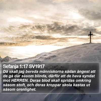 Sefanja 1:17 SV1917 Bible Verse Image