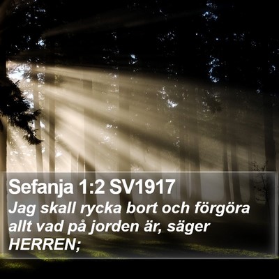 Sefanja 1:2 SV1917 Bible Verse Image