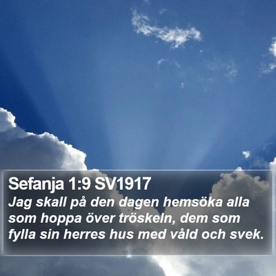 Sefanja 1:9 SV1917 Bible Verse Image