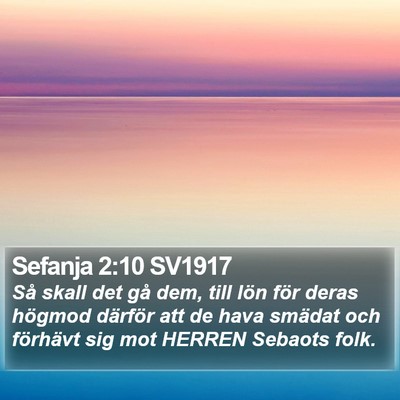 Sefanja 2:10 SV1917 Bible Verse Image