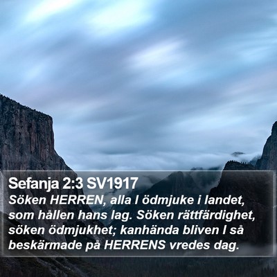 Sefanja 2:3 SV1917 Bible Verse Image