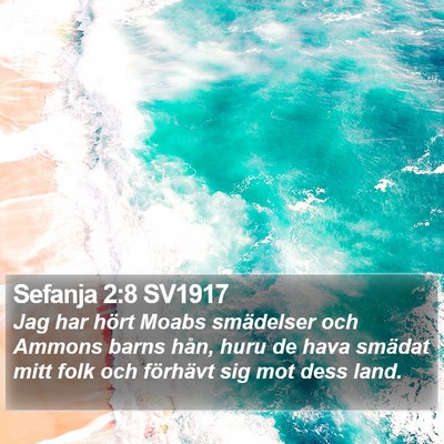 Sefanja 2:8 SV1917 Bible Verse Image