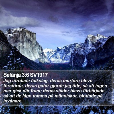 Sefanja 3:6 SV1917 Bible Verse Image