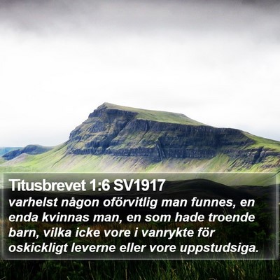 Titusbrevet 1:6 SV1917 Bible Verse Image