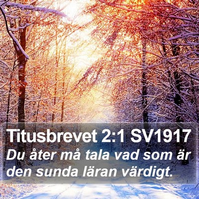 Titusbrevet 2:1 SV1917 Bible Verse Image