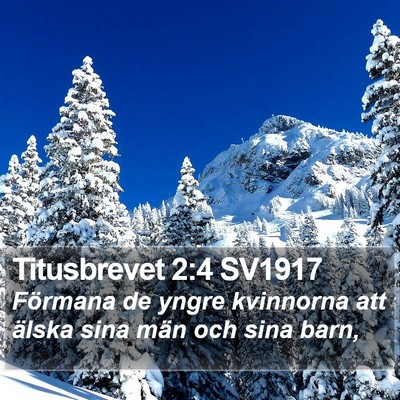 Titusbrevet 2:4 SV1917 Bible Verse Image
