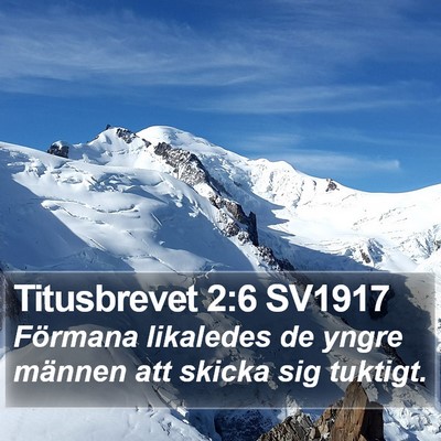 Titusbrevet 2:6 SV1917 Bible Verse Image
