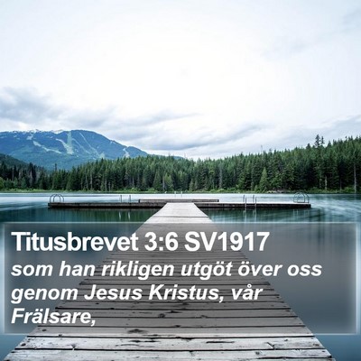 Titusbrevet 3:6 SV1917 Bible Verse Image