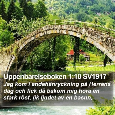 Uppenbarelseboken 1:10 SV1917 Bible Verse Image