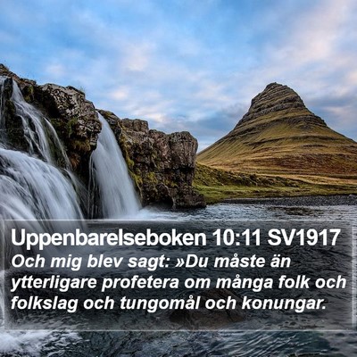 Uppenbarelseboken 10:11 SV1917 Bible Verse Image