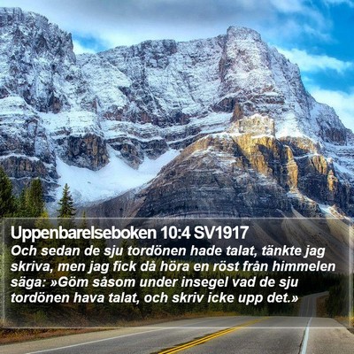 Uppenbarelseboken 10:4 SV1917 Bible Verse Image