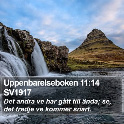 Uppenbarelseboken 11:14 SV1917 Bible Verse Image