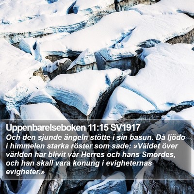 Uppenbarelseboken 11:15 SV1917 Bible Verse Image
