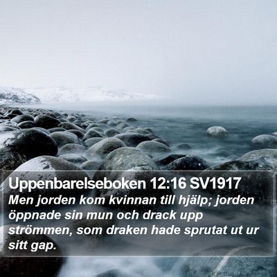Uppenbarelseboken 12:16 SV1917 Bible Verse Image