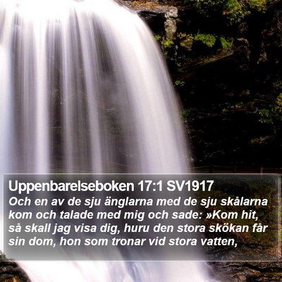 Uppenbarelseboken 17:1 SV1917 Bible Verse Image