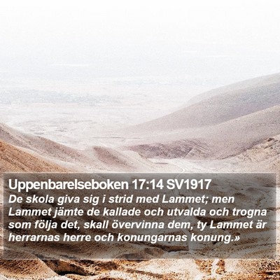 Uppenbarelseboken 17:14 SV1917 Bible Verse Image