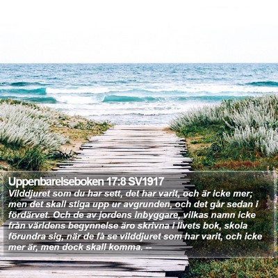 Uppenbarelseboken 17:8 SV1917 Bible Verse Image