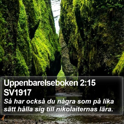 Uppenbarelseboken 2:15 SV1917 Bible Verse Image