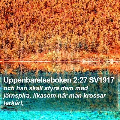Uppenbarelseboken 2:27 SV1917 Bible Verse Image
