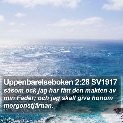 Uppenbarelseboken 2:28 SV1917 Bible Verse Image