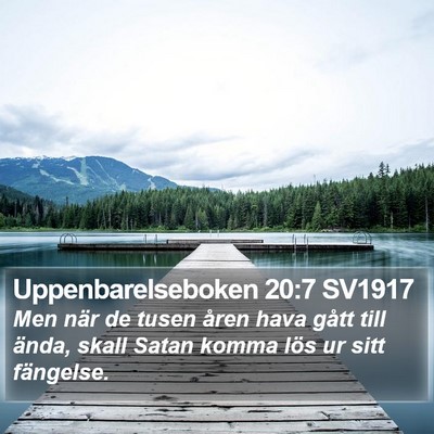 Uppenbarelseboken 20:7 SV1917 Bible Verse Image
