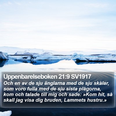 Uppenbarelseboken 21:9 SV1917 Bible Verse Image