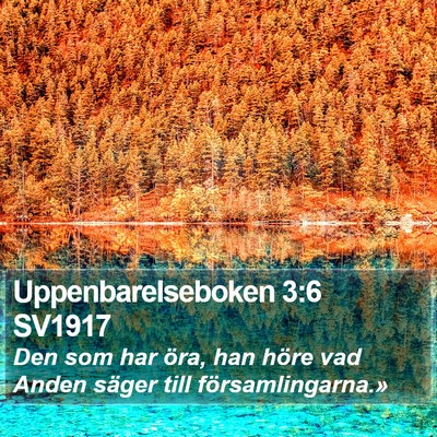 Uppenbarelseboken 3:6 SV1917 Bible Verse Image