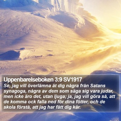Uppenbarelseboken 3:9 SV1917 Bible Verse Image
