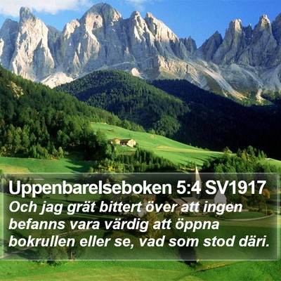 Uppenbarelseboken 5:4 SV1917 Bible Verse Image