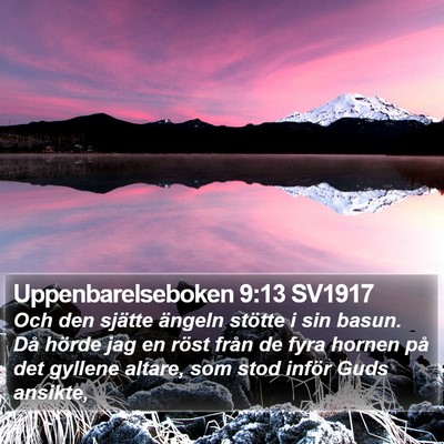 Uppenbarelseboken 9:13 SV1917 Bible Verse Image