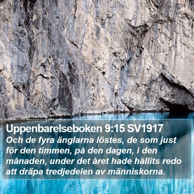 Uppenbarelseboken 9:15 SV1917 Bible Verse Image