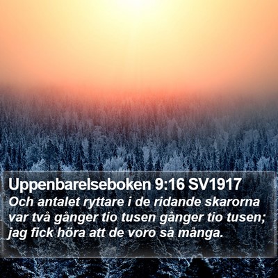 Uppenbarelseboken 9:16 SV1917 Bible Verse Image