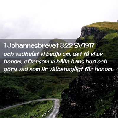 Picture 02 - 1 Johannesbrevet 3:22 SV1917 - och vadhelst vi bedja om, det få vi av honom, - Bible Verse Picture