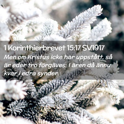 Picture 02 - 1 Korinthierbrevet 15:17 SV1917 - Men om Kristus icke har uppstått, så är eder - Bible Verse Picture