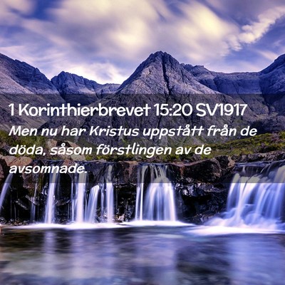 Picture 02 - 1 Korinthierbrevet 15:20 SV1917 - Men nu har Kristus uppstått från de döda, - Bible Verse Picture