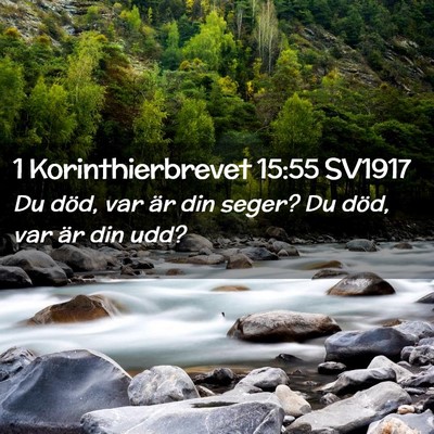 Picture 02 - 1 Korinthierbrevet 15:55 SV1917 - Du död, var är din seger? Du död, var är din - Bible Verse Picture