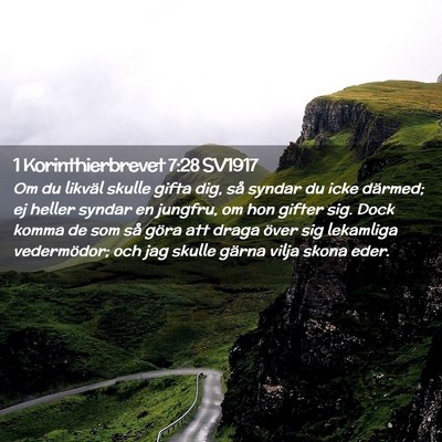 Picture 02 - 1 Korinthierbrevet 7:28 SV1917 - Om du likväl skulle gifta dig, så syndar du - Bible Verse Picture