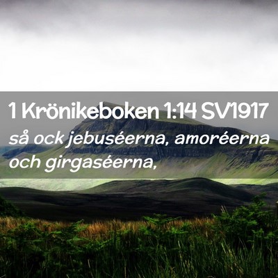 Picture 02 - 1 Krönikeboken 1:14 SV1917 - så ock jebuséerna, amoréerna och - Bible Verse Picture
